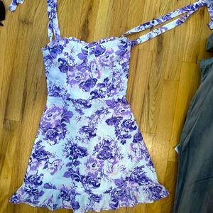 Aqua floral dress